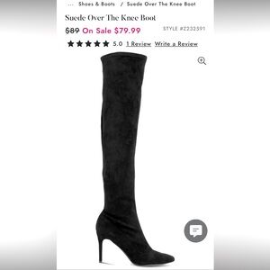 Nine West over knee black boots. NWOT